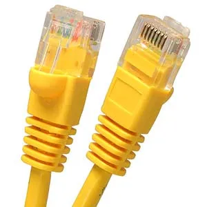 10Ft Cat5E UTP Ethernet Network Booted Cable Yellow