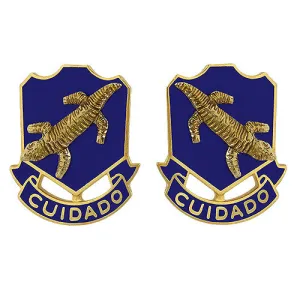 158th Infantry Regiment Unit Crest (Cuidado) - Sold in Pairs