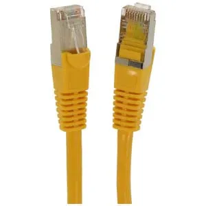 1Ft Cat5E Shielded (FTP) Ethernet Network Booted Cable Yellow