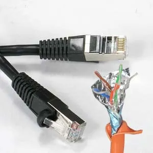 200Ft Cat5E Shielded (FTP) Ethernet Network Booted Cable Black