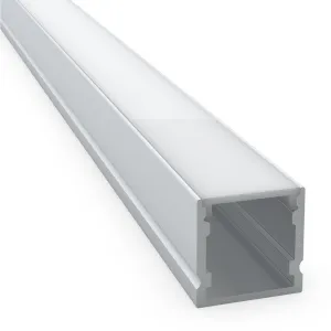 20mm X 20mm Aluminium Led Profile 2000mm In Silver, Black Or White