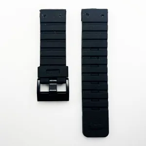 24 MM Silicone Watch Band Black Color Quick Release Regular Size Watch Strap