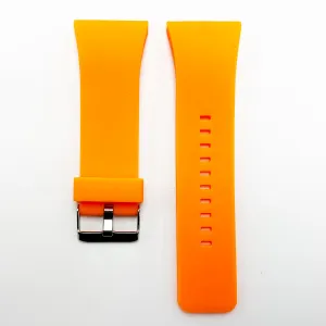 30 MM Silicone Special Watch Band Orange Color Quick Release Regular Size Big Watch Strap