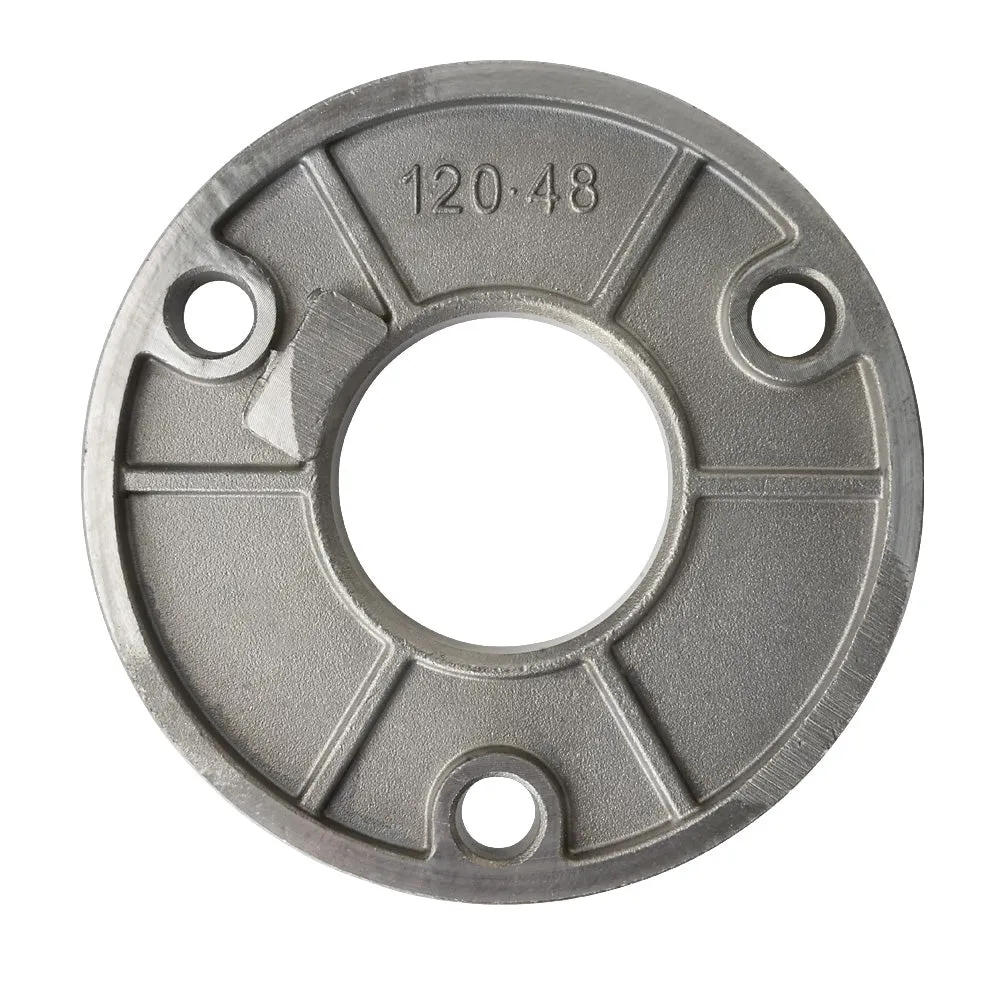 304 Post Base Plate 120mm Diameter To Suit 48.3mm Tube