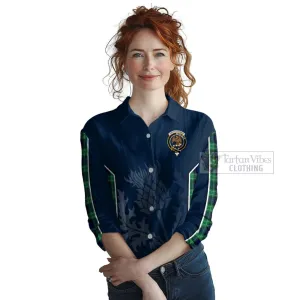 Abercrombie Tartan Women's Casual Shirt with Family Crest and Scottish Thistle Vibes Sport Style