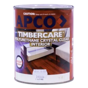 Apco Touchwood Varnish Semi Gloss Polyurethane Clear 1L