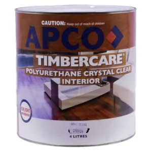 Apco Touchwood Varnish Semi Gloss Polyurethane Clear 4L