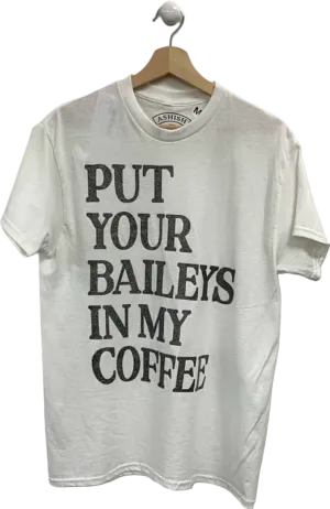 Ashish White 'Put Your Baileys In My Coffee' T-Shirt M