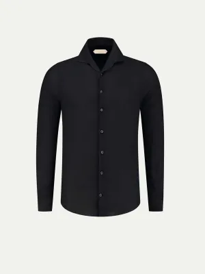 Black Linen Seaside Shirt