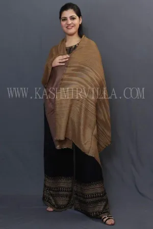 Brown Colour Reversible Shawl With Beautiful One Sided Texture Looks Unique.