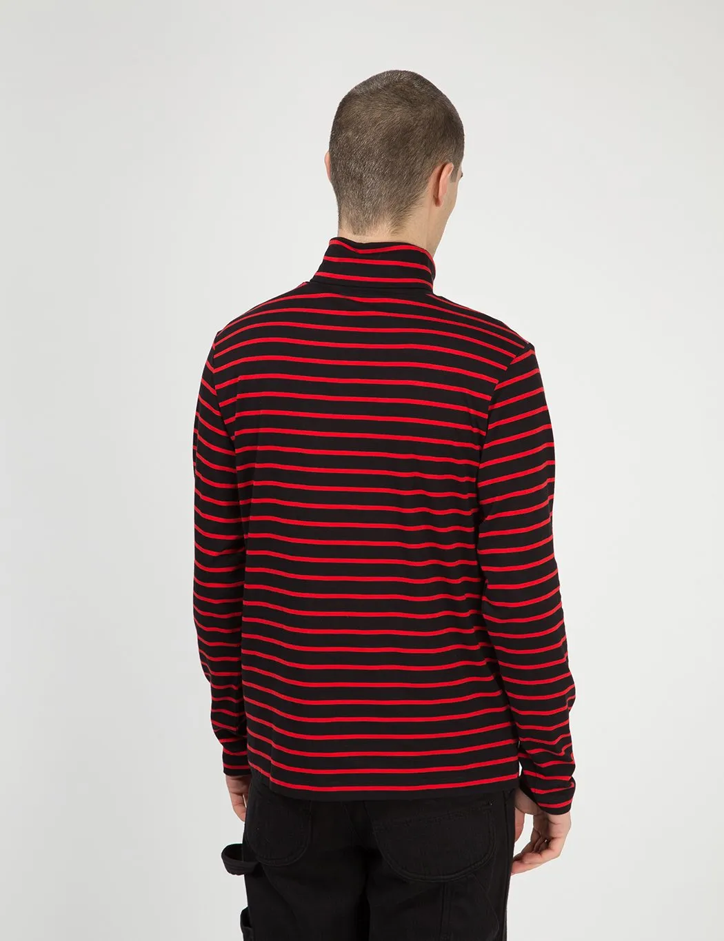 Calvin Klein Stripe L/S Turtleneck - CK Black/Red