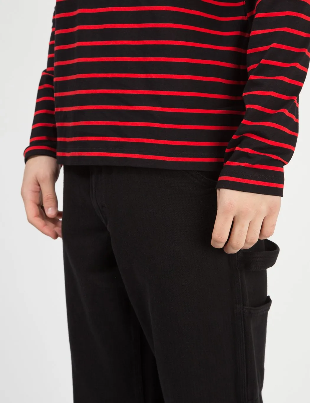 Calvin Klein Stripe L/S Turtleneck - CK Black/Red