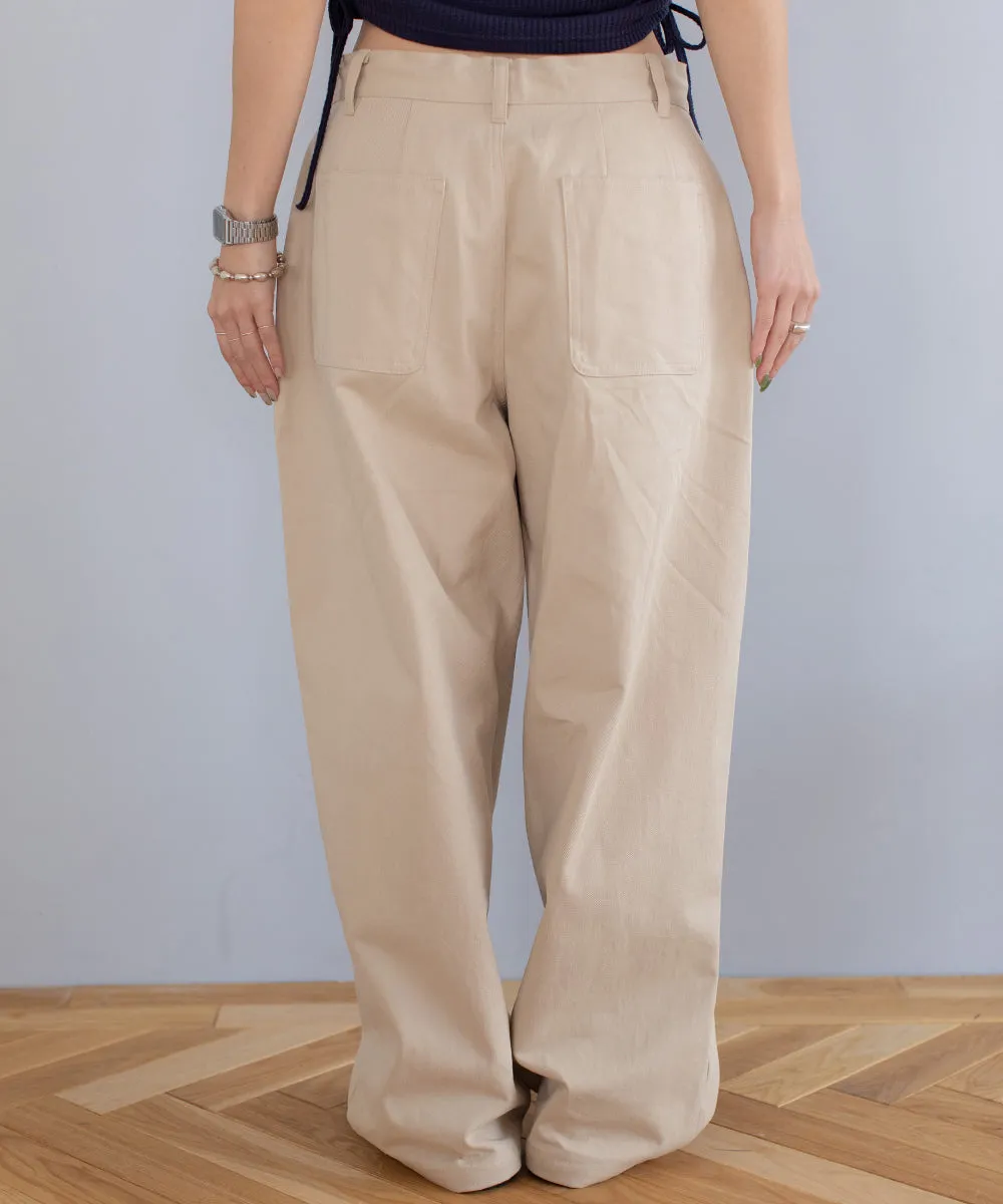 center tuck pants