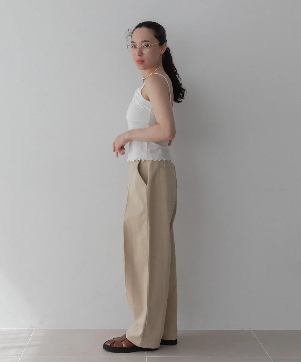 center tuck pants