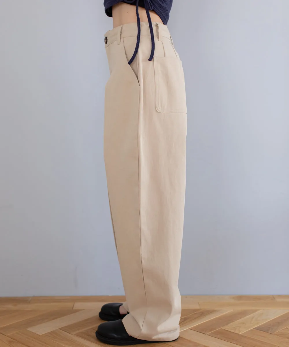 center tuck pants