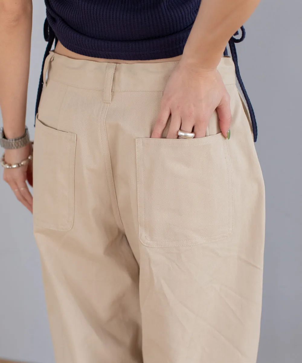 center tuck pants