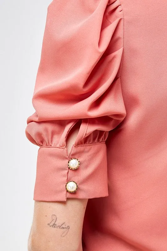 Cinnamon Eyelet Collar Blouse