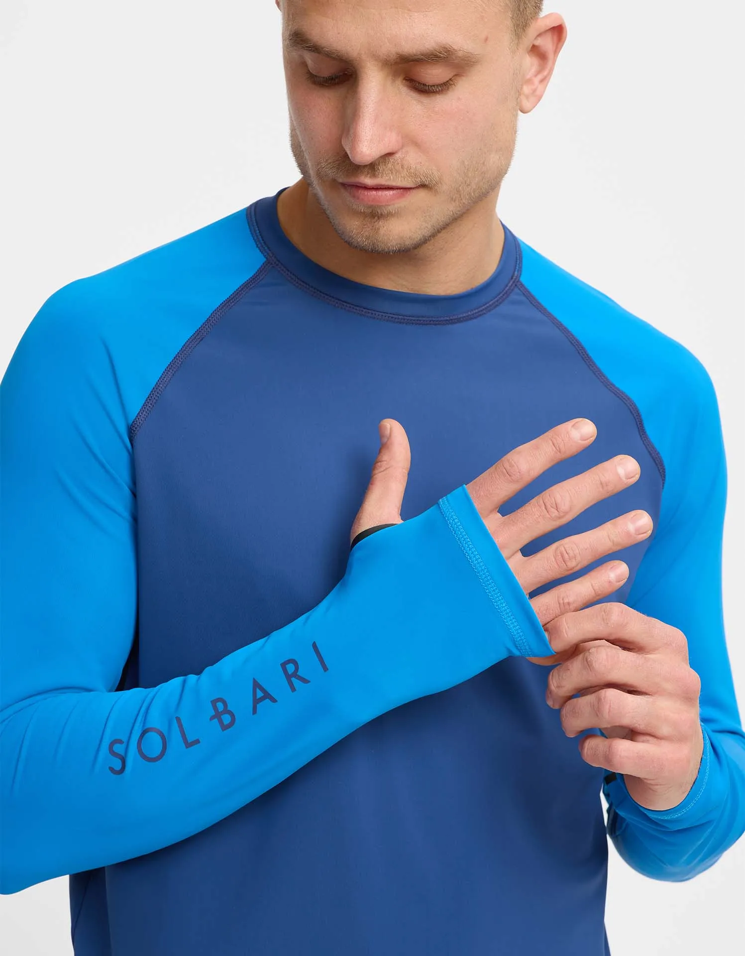 Color Block Long Sleeve Rashguard UPF 50  I Aqua Sport Collection