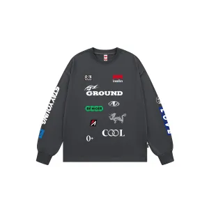 Crew Neck Print Long Sleeve T-shirt