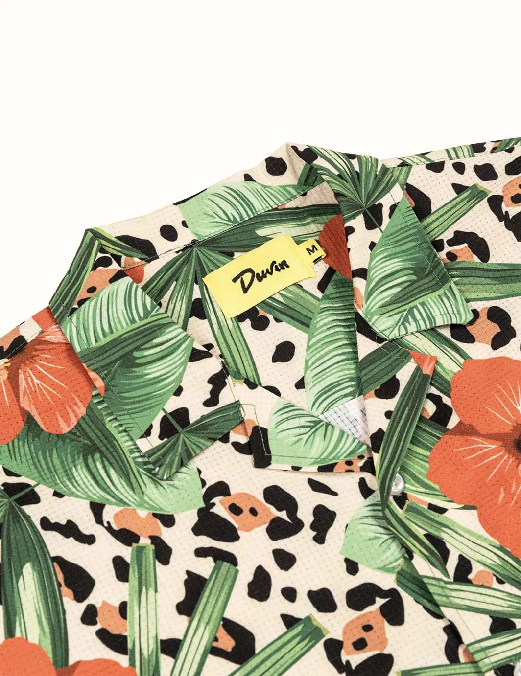 Duvin - 'Cat Floral' Leisure Stretch Buttonup