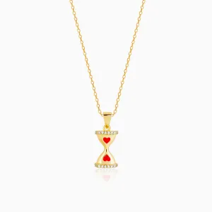 Golden Time for Love Pendant with Link Chain