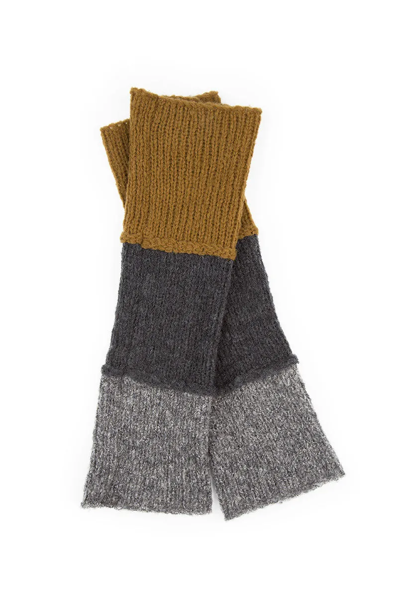 Grey & Mustard Wool Wrists