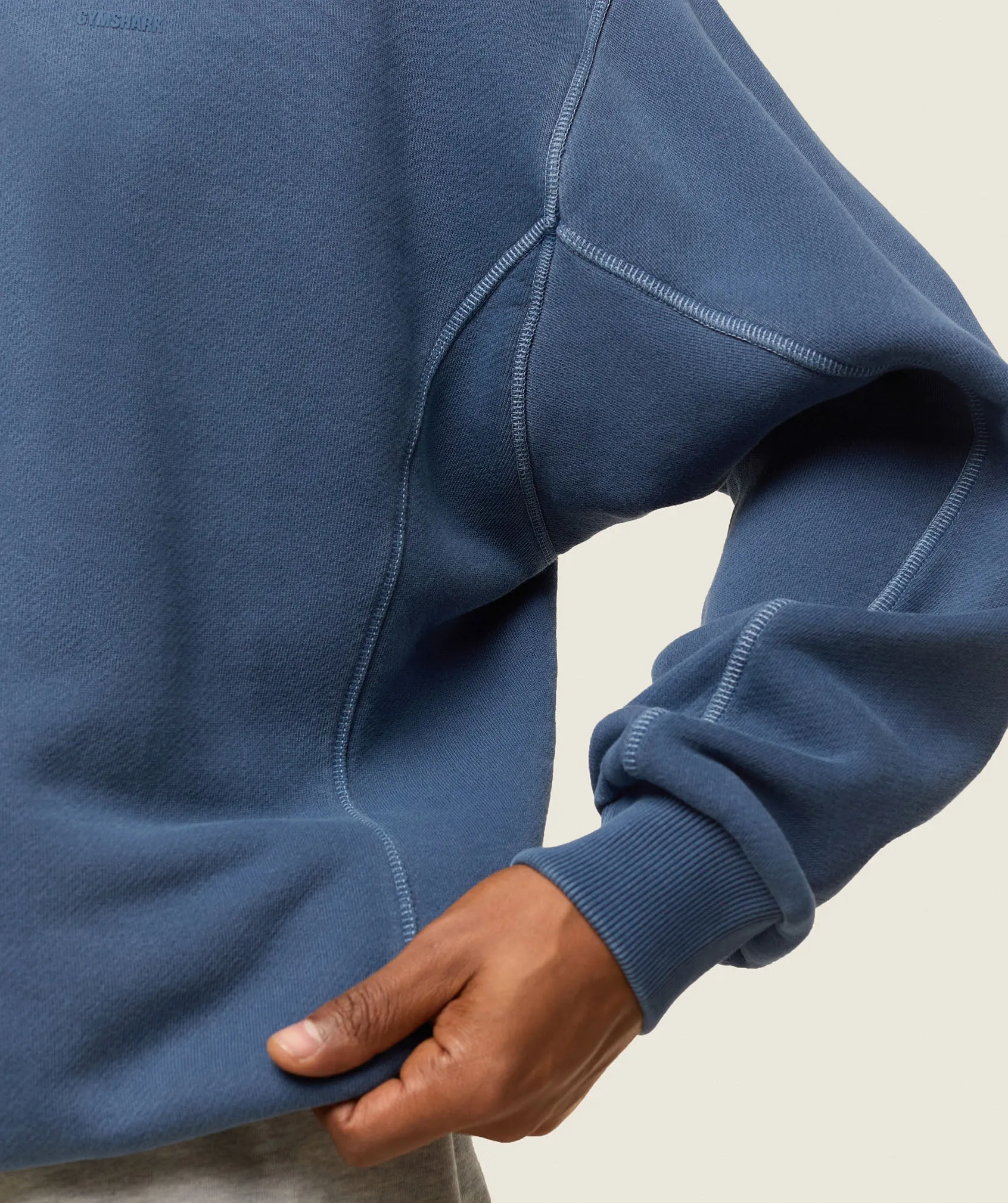 Gymshark everywear Relaxed Stitch Sweatshirt - Ash Blue