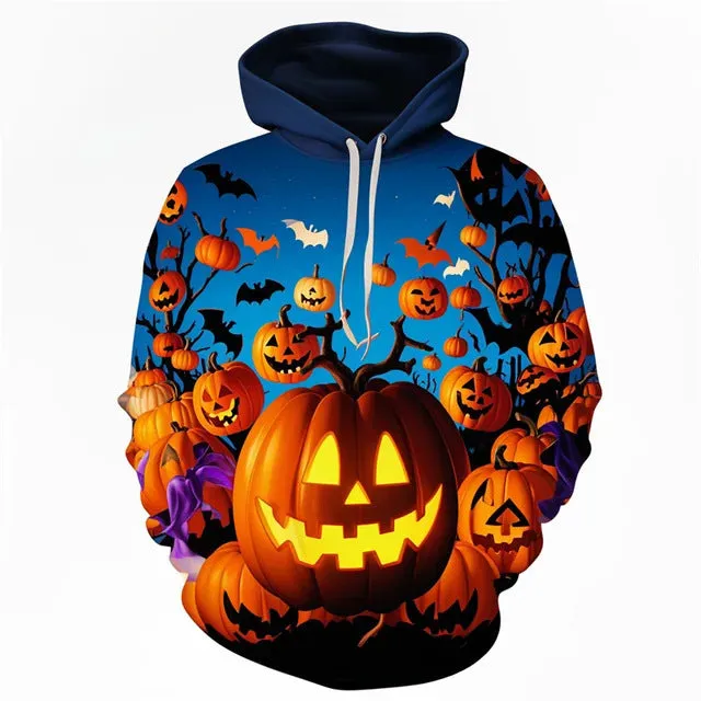 Halloween Horror Pumpkin Head 3D Hoodie