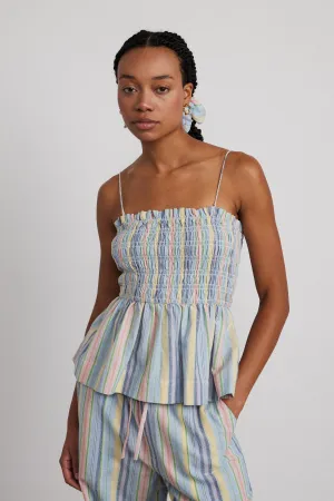 hope shirred cami - multi stripe