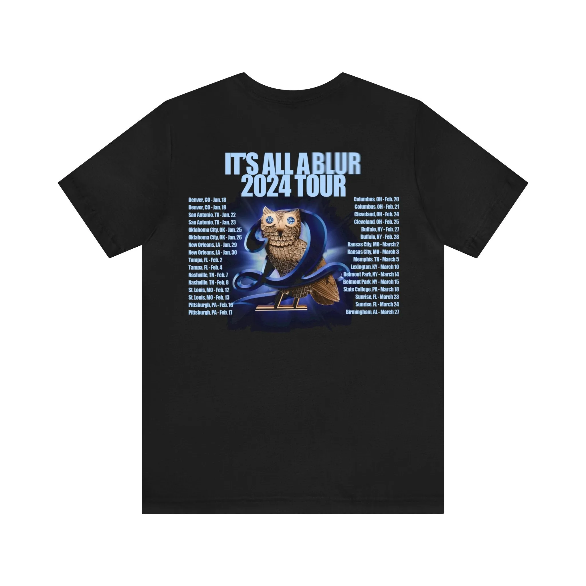 It's All a Blur 2024 TOUR (Drake) Unisex Jersey Short Sleeve Tee