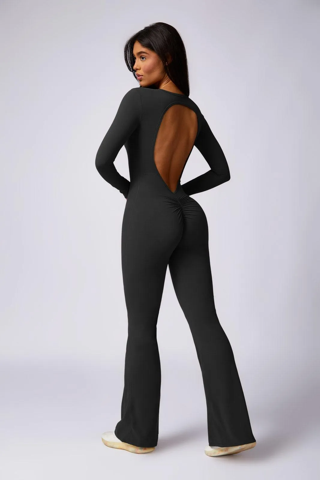 Kennedy Flared Jumpsuit - Black (FINAL SALE)