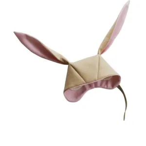 Luxe Bunny Hat in Sand & Pink