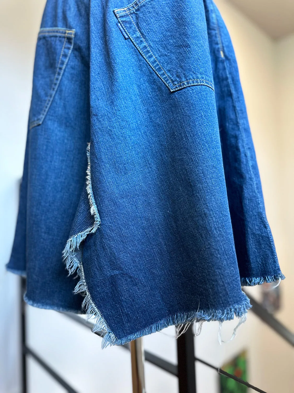 MADISONBLUE  5POCKET REMAKE A-LINE SK L.oz DENIM