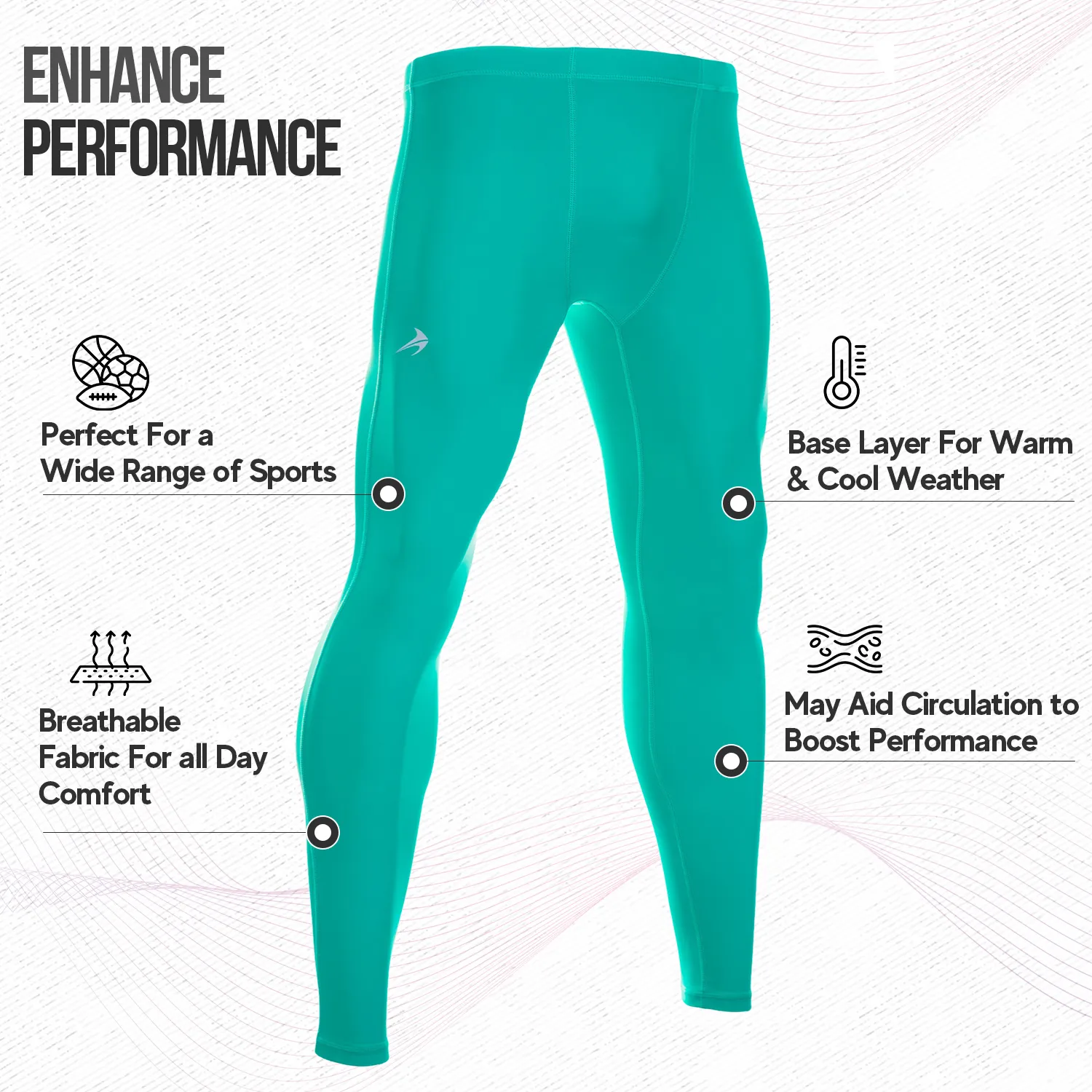 Men's Compression Pants - Green