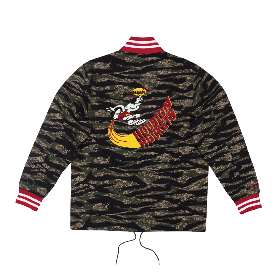 Men's Houston Rockets Mitchell & Ness HWC Tiger Camo Jacket