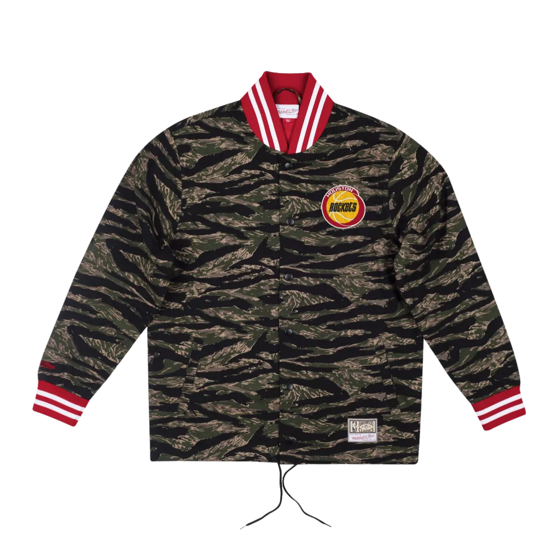 Men's Houston Rockets Mitchell & Ness HWC Tiger Camo Jacket