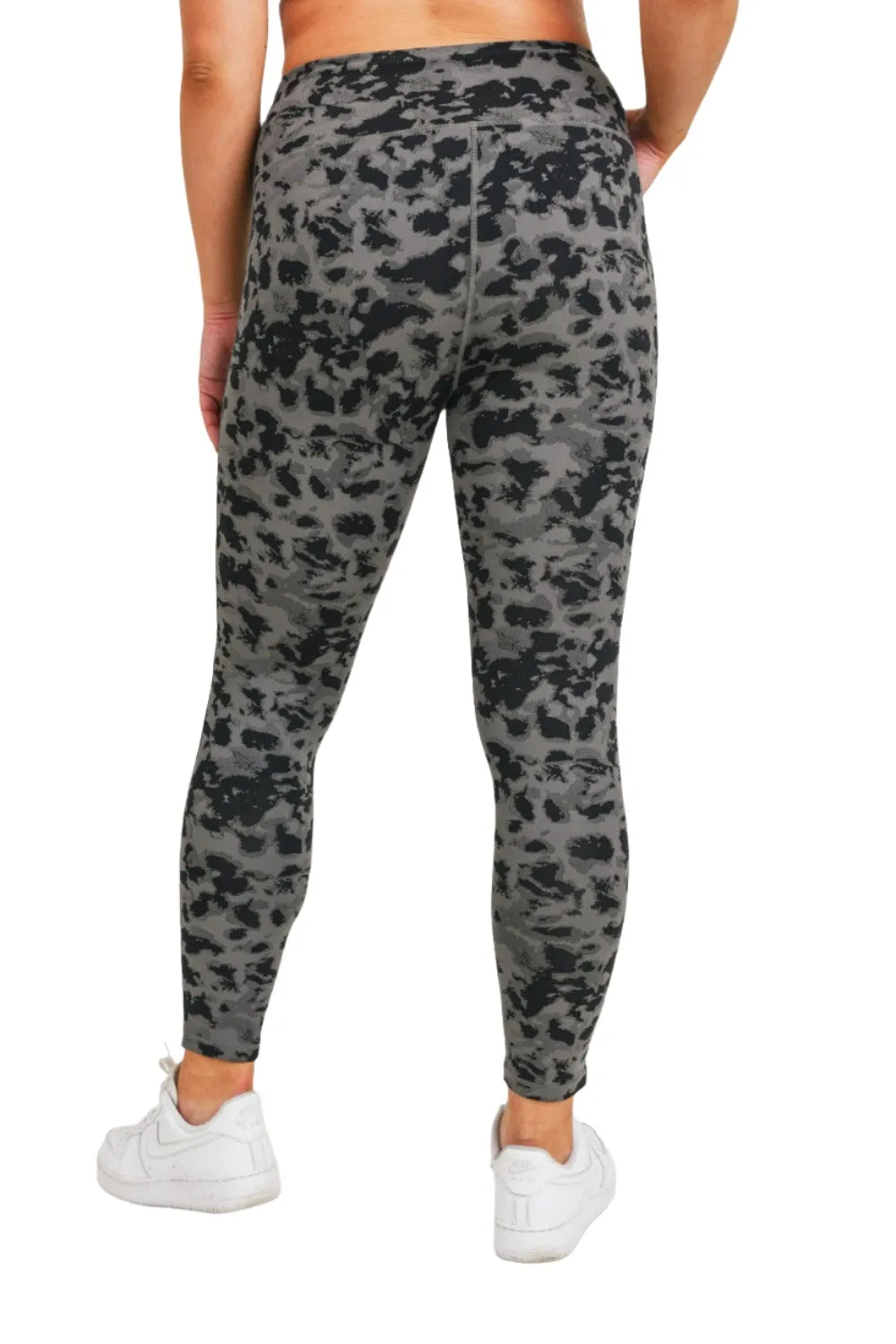 Mono B Textured Spotted  High waist Leggings APH-A075 and Plus