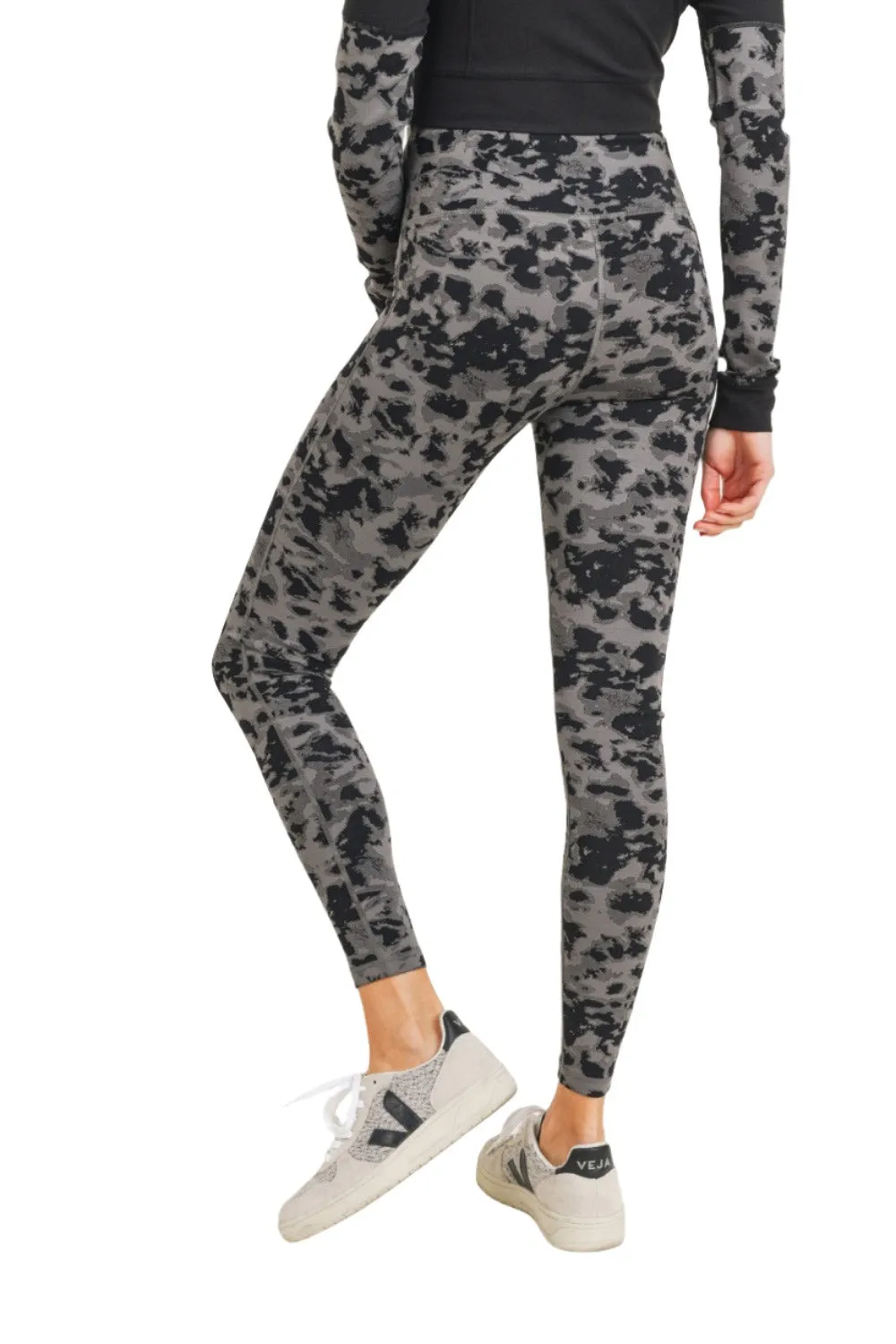 Mono B Textured Spotted  High waist Leggings APH-A075 and Plus