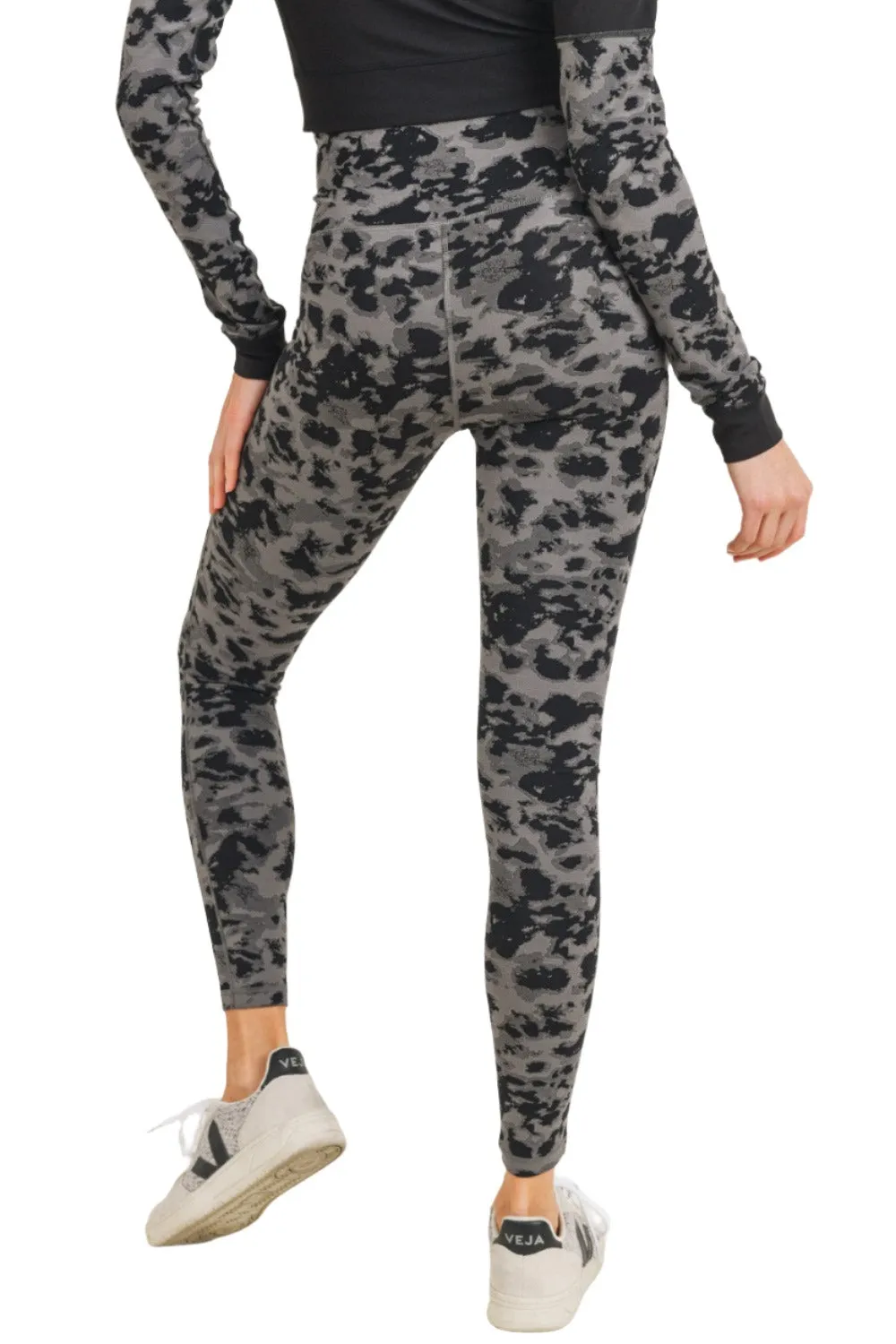 Mono B Textured Spotted  High waist Leggings APH-A075 and Plus