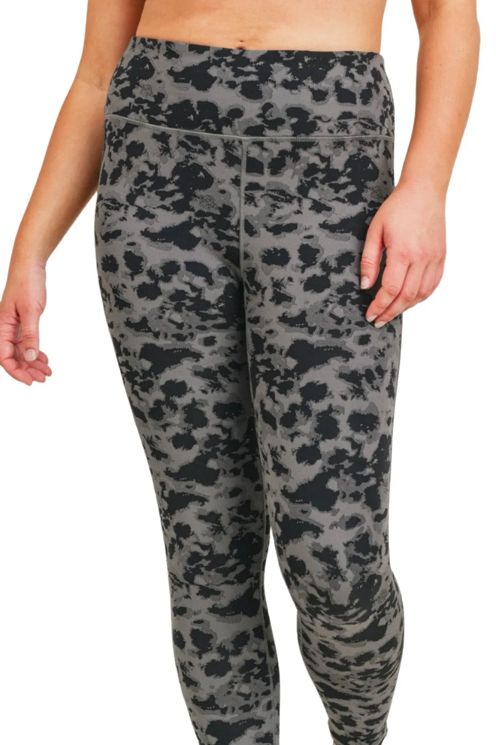 Mono B Textured Spotted  High waist Leggings APH-A075 and Plus