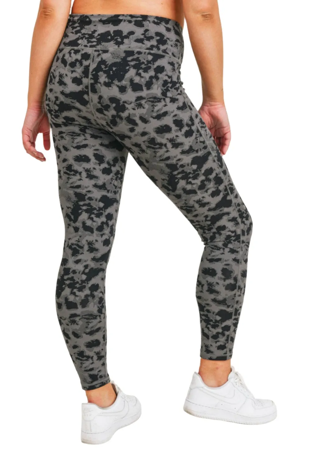 Mono B Textured Spotted  High waist Leggings APH-A075 and Plus