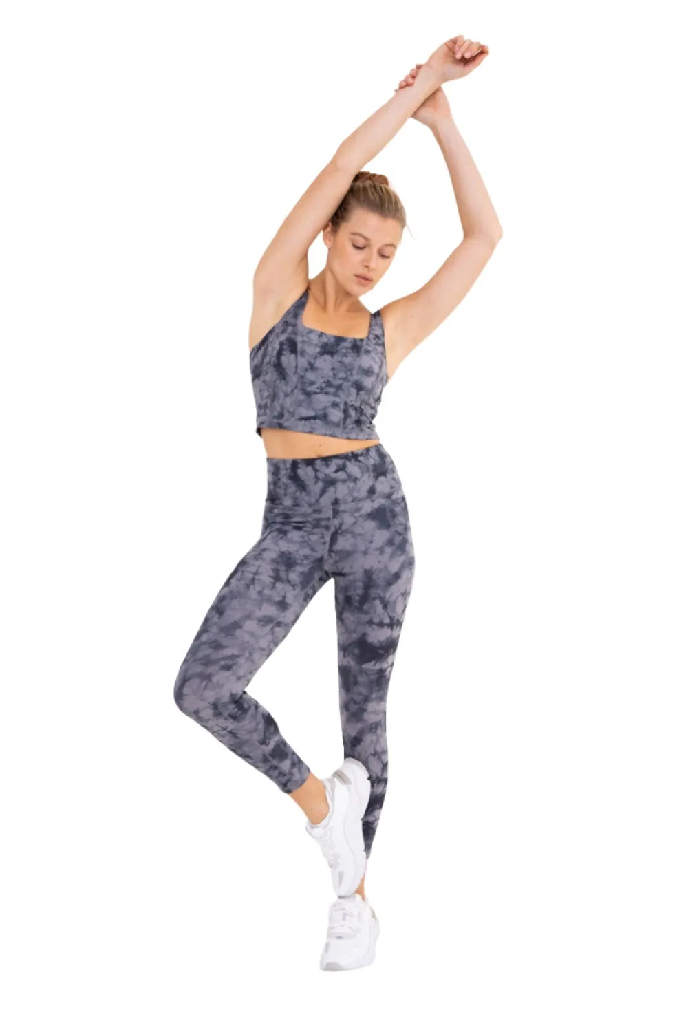 Mono B Tie-Dye Back Pocket High-Waisted Leggings APH6221 and Plus