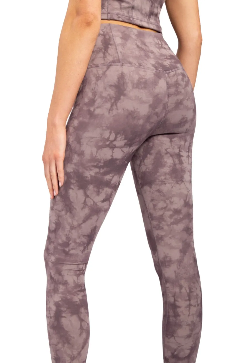 Mono B Tie-Dye Back Pocket High-Waisted Leggings APH6221 and Plus