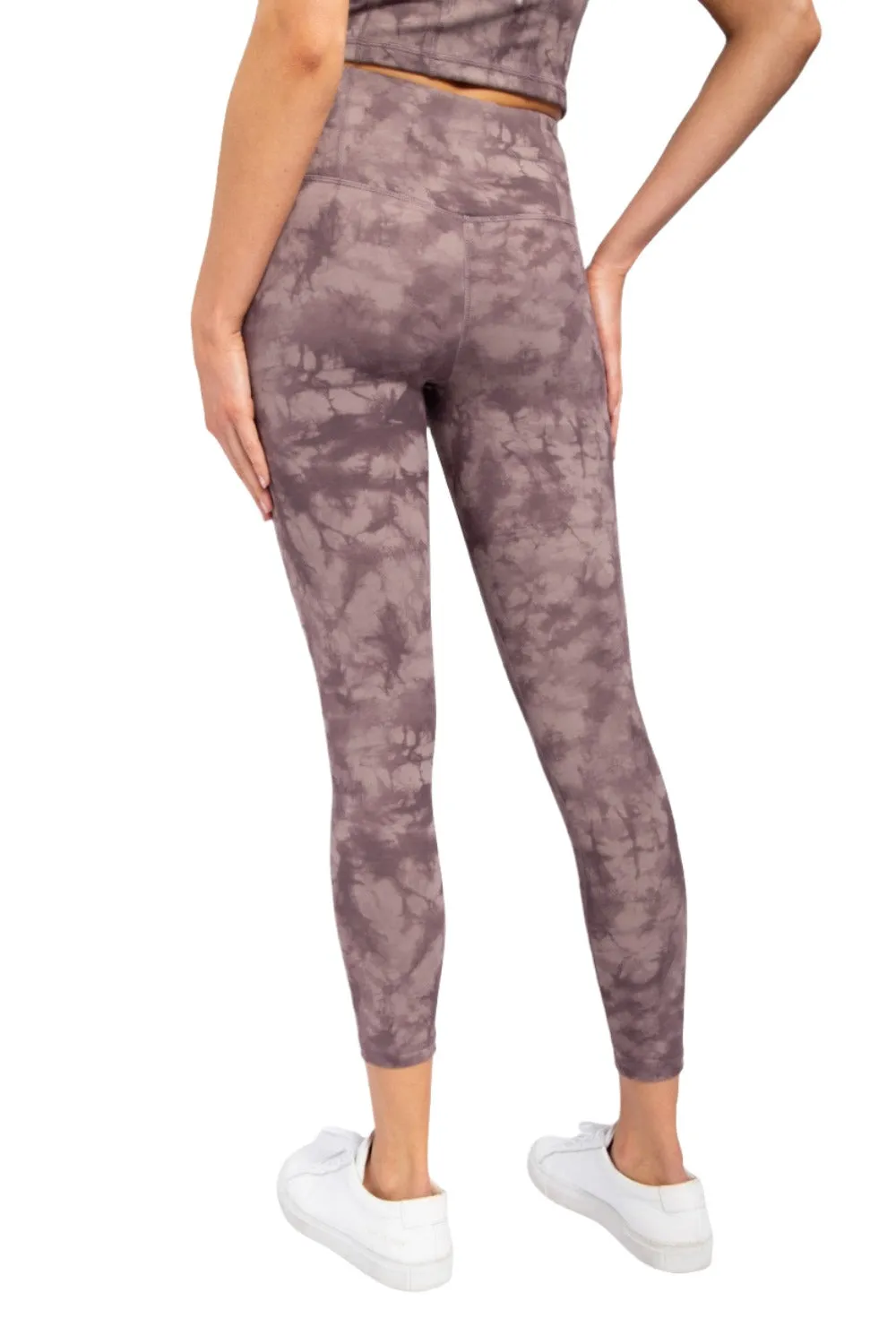 Mono B Tie-Dye Back Pocket High-Waisted Leggings APH6221 and Plus