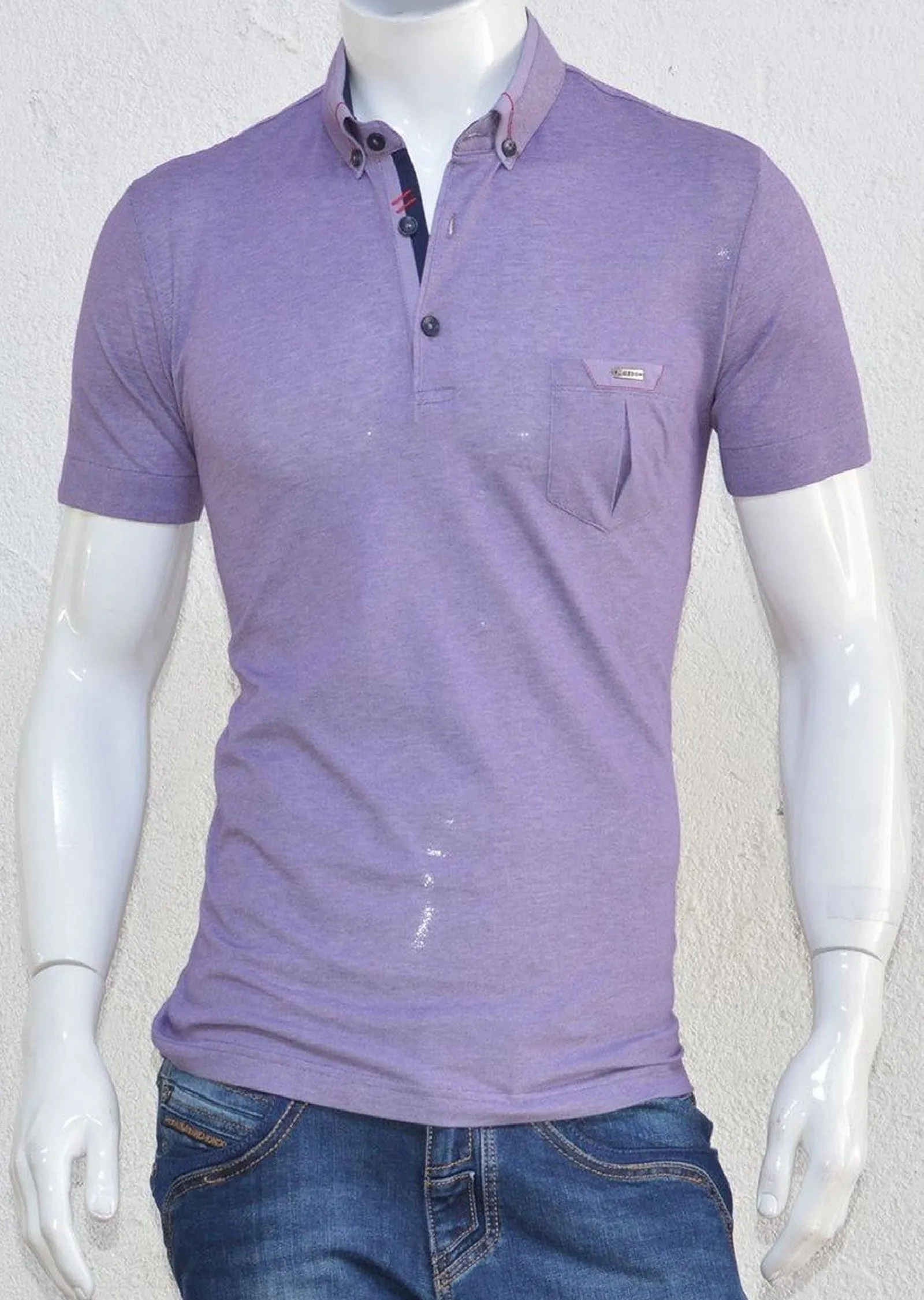 Purple Casual Polo