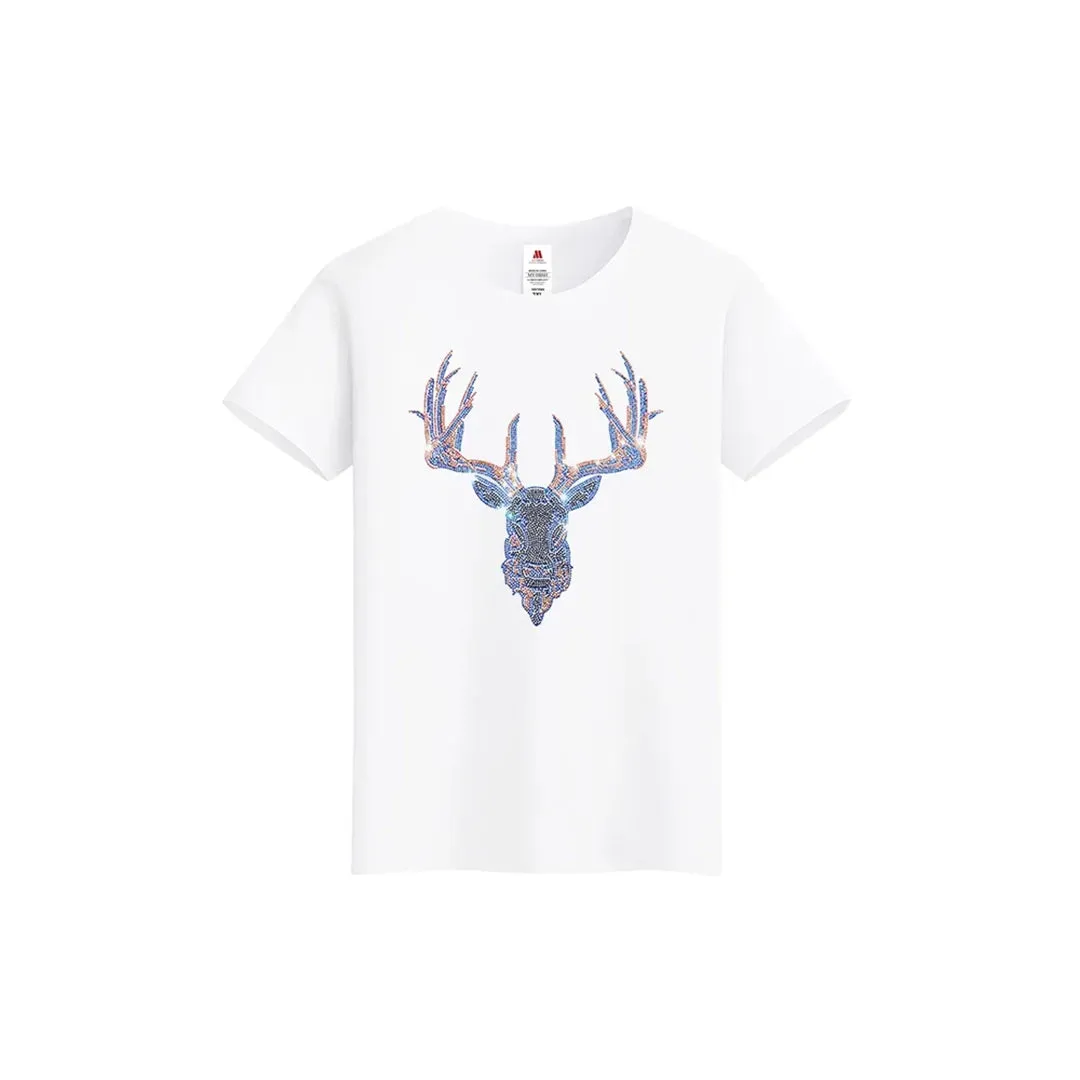 Rhinestone Markhor Print T-shirt