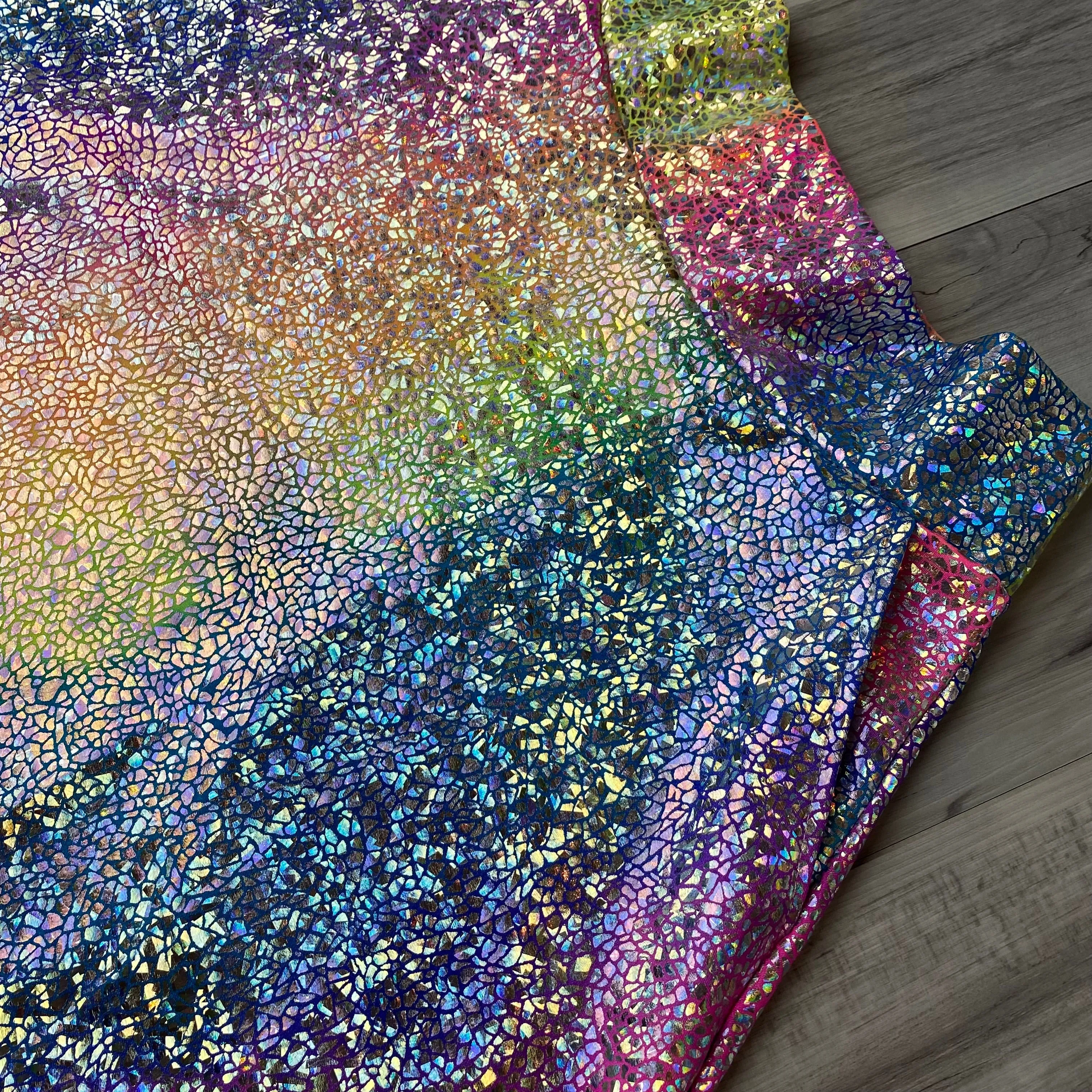 SALE - MEDIUM Rainbow Avatar A-line Skirt w/ Pockets