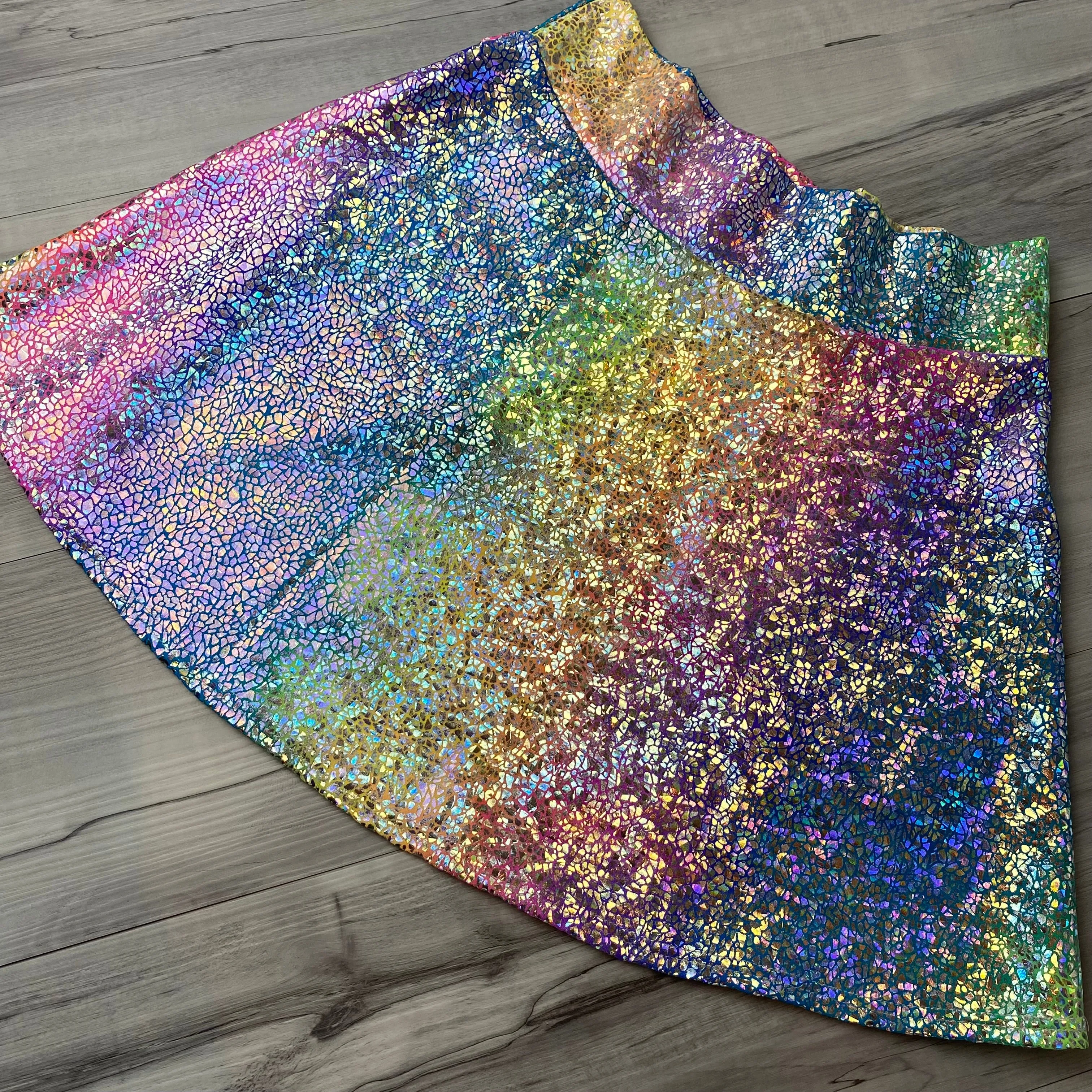 SALE - MEDIUM Rainbow Avatar A-line Skirt w/ Pockets