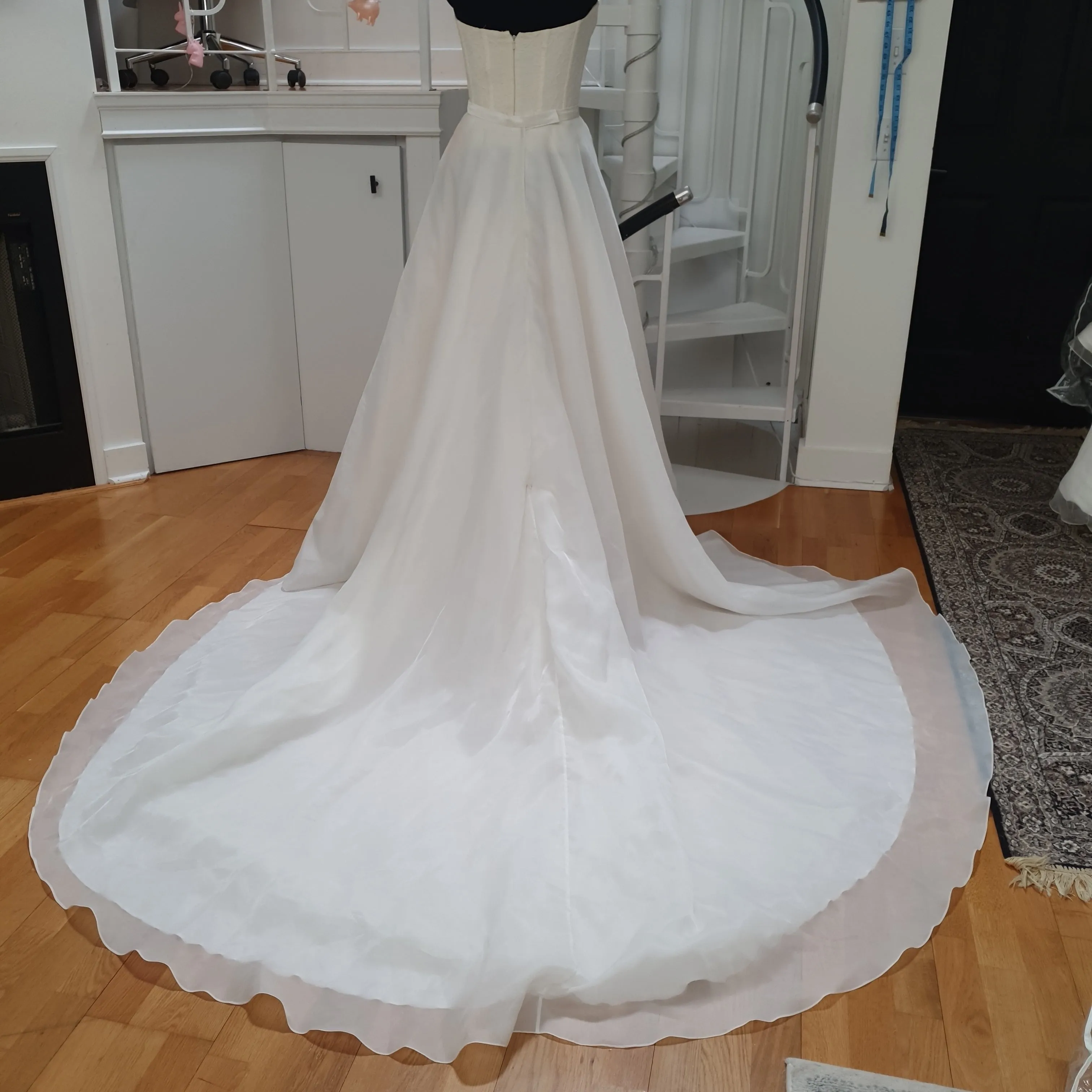 Skirt 112: EcoChic Bridal full organza skirt waist 32