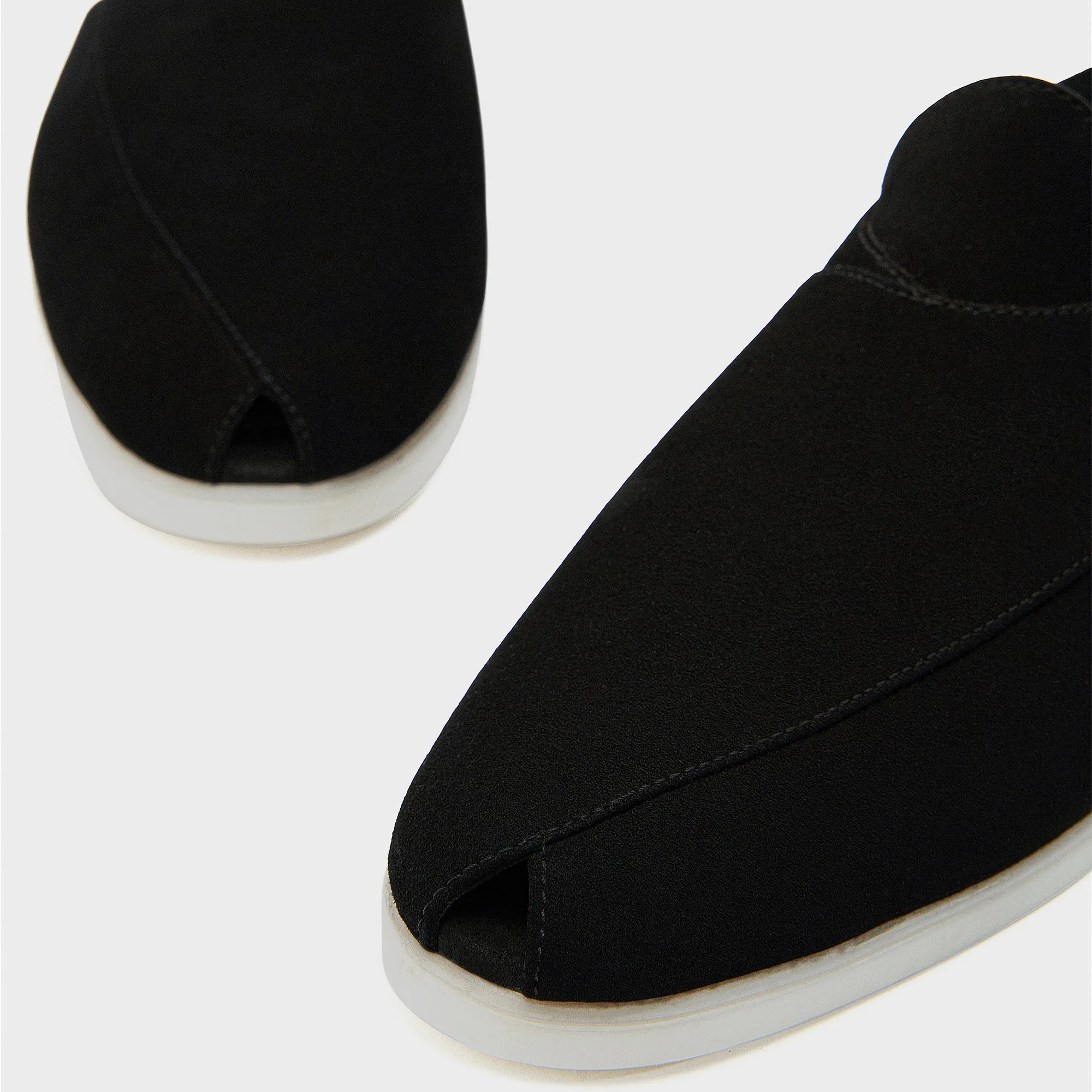 Summer Peshauri | Solid Black Suede